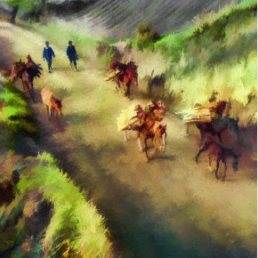 Peasants and Horses Carrying Firewood 